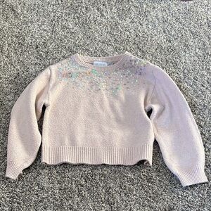 Childrens Place Creampink Sweater with Sequin Accents